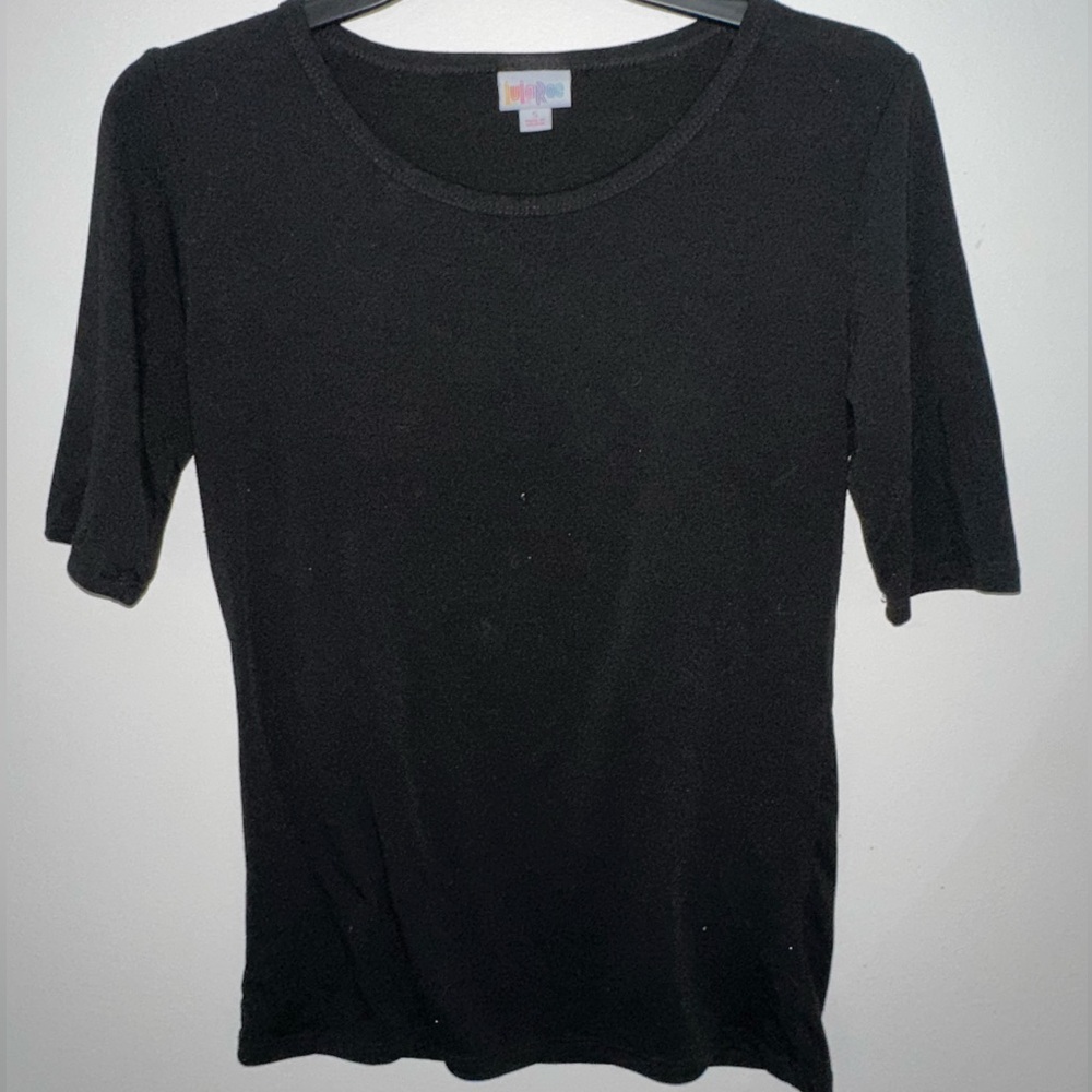 LulaRoe black slim-fitting top, size Small (runs very smalll)